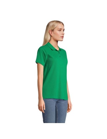 Polo personnalisé pour femme - Pulse Matières : coton Taille textile : XL Couleurs : vert prairie cadeau entreprise pas cher