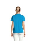 Polo personnalisé pour femme - Pulse Matières : coton Taille textile : L Couleurs : bleu aqua cadeau client original