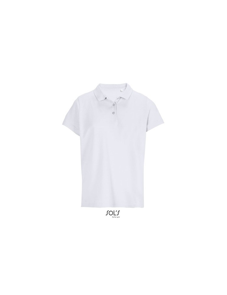 Polo personnalisé pour femme - Pulse Matières : coton Taille textile : XS Couleurs : blanc objet promotionnel éco-responsable