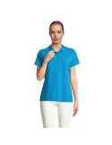 Polo personnalisé pour femme - Pulse Matières : coton Taille textile : S Couleurs : bleu aqua cadeau client original