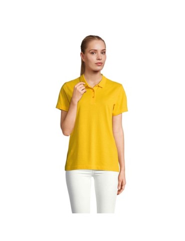 Polo personnalisé pour femme - Pulse Matières : coton Taille textile : S Couleurs : jaune objet promotionnel éco-responsable