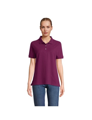 Polo personnalisé pour femme Pacific Matières : coton Taille textile : S Couleurs : violet chic marquage couleur éclatante
