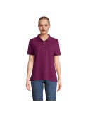 Polo personnalisé pour femme Pacific Matières : coton Taille textile : S Couleurs : violet chic marquage couleur éclatante