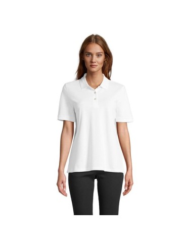 Polo personnalisé pour femme Pacific Matières : coton Taille textile : XL Couleurs : blanc impression haute définition