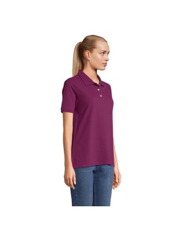 Polo personnalisé pour femme Pacific Matières : coton Taille textile : L Couleurs : violet chic personnalisation sur mesure