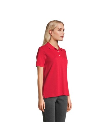Polo personnalisé pour femme Pacific Matières : coton Taille textile : S Couleurs : rouge impression haute définition