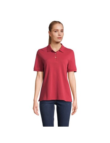 Polo personnalisé pour femme Pacific Matières : coton Taille textile : S Couleurs : rouge doux goodies publicitaire durable