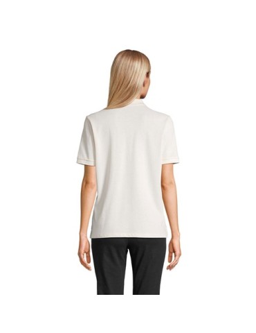 Polo personnalisé pour femme Pacific Matières : coton Taille textile : S Couleurs : écru cadeau collaborateur premium