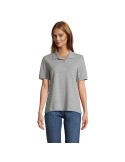 Polo personnalisé pour femme Pacific Matières : coton Taille textile : XS Couleurs : gris chiné marquage laser ultra précis