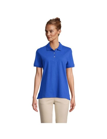 Polo personnalisé pour femme Pacific Matières : coton Taille textile : M Couleurs : bleu royal objet promotionnel éco-responsabl