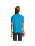 Polo personnalisé pour femme Pacific Matières : coton Taille textile : S Couleurs : bleu aqua marquage couleur éclatante