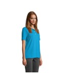 Polo personnalisé pour femme Pacific Matières : coton Taille textile : S Couleurs : bleu aqua livraison express 24h 48h