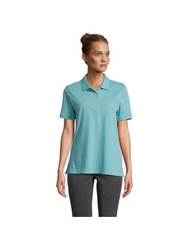 Polo personnalisé pour femme Pacific Matières : coton Taille textile : XL Couleurs : bleu piscine marquage laser ultra précis
