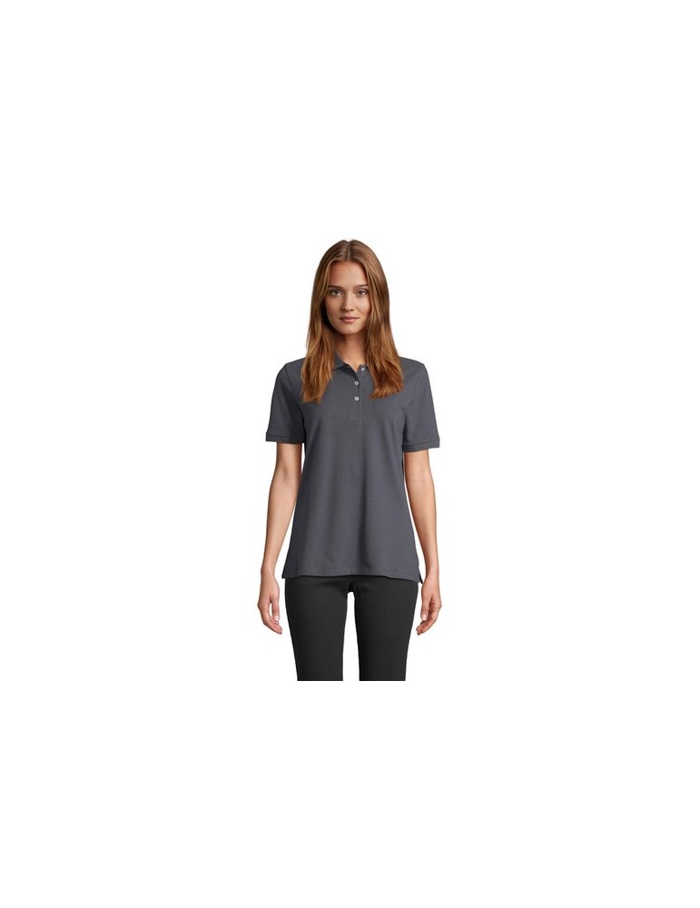 Polo personnalisé pour femme Pacific Matières : coton Taille textile : XL Couleurs : gris souris cadeau client original