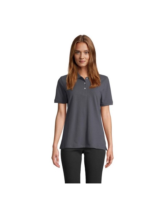 Polo personnalisé pour femme Pacific Matières : coton Taille textile : XL Couleurs : gris souris cadeau client original