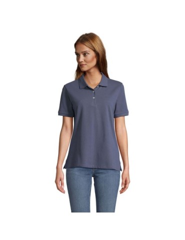 Polo personnalisé pour femme Pacific Matières : coton Taille textile : XL Couleurs : bleu denim personnalisation rapide en Franc