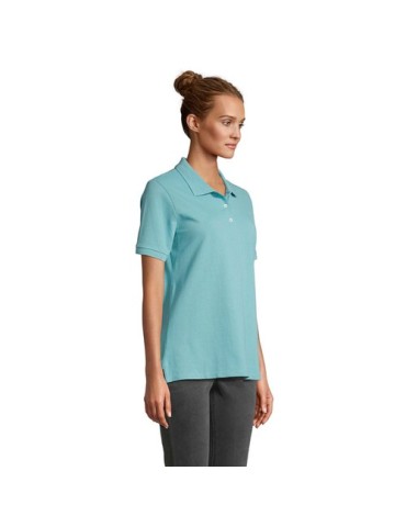 Polo personnalisé pour femme Pacific Matières : coton Taille textile : S Couleurs : bleu piscine cadeau entreprise pas cher