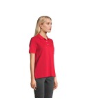 Polo personnalisé pour femme Pacific Matières : coton Taille textile : M Couleurs : rouge objet promotionnel éco-responsable