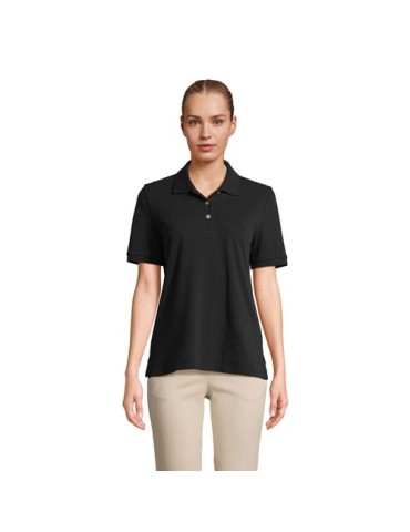 Polo personnalisé pour femme Pacific Matières : coton Taille textile : M Couleurs : noir