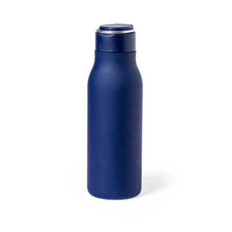 Gourde Personnalisée 600ml Éco-responsable Bidon Bucky Matières : acier inoxydable Couleurs : bleu marine cadeau entreprise pas 