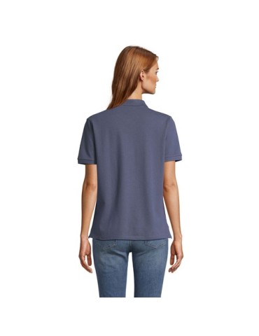 Polo personnalisé pour femme Pacific Matières : coton Taille textile : L Couleurs : bleu denim cadeau collaborateur premium