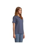 Polo personnalisé pour femme Pacific Matières : coton Taille textile : L Couleurs : bleu denim accessoire événementiel unique