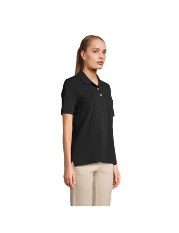 Polo personnalisé pour femme Pacific Matières : coton Taille textile : 3XL Couleurs : noir impression logo haute qualité