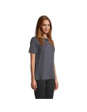 Polo personnalisé pour femme Pacific Matières : coton Taille textile : XXL Couleurs : gris souris marquage couleur éclatante