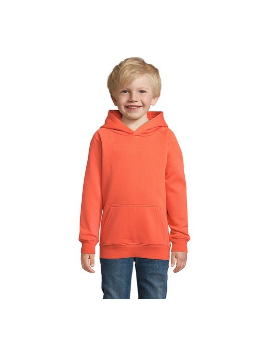 Sweat à capuche enfant personnalisé Stellar Kids Taille textile : 3XL Couleurs : orange brûlant cadeau client original