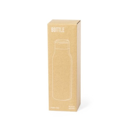 Gourde Personnalisée 600ml Éco-responsable Bidon Bucky Matières : acier inoxydable Couleurs : gris objet promo petit budget