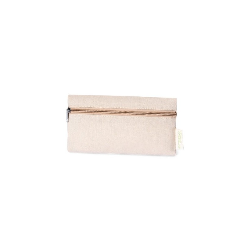 Trousse Éco-responsable Pratique en Coton Recyclé Laybax Matières : coton recyclé Couleurs : vert impression logo haute qualité