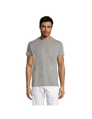 Tee-shirt personnalisé 150g Titan Taille textile : 3XL Couleurs : gris chiné marquage laser ultra précis