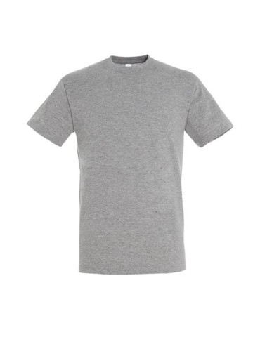 Tee-shirt personnalisé 150g Titan Taille textile : 5XL Couleurs : gris chiné marquage couleur éclatante
