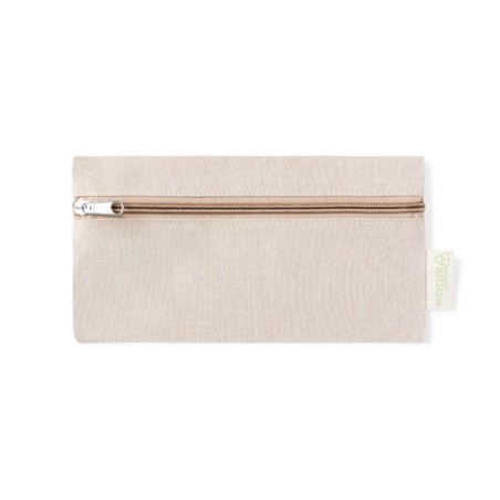 Trousse Éco-responsable Pratique en Coton Recyclé Laybax Matières : coton recyclé Couleurs : noir personnalisation rapide en Fra