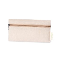 Trousse Éco-responsable Pratique en Coton Recyclé Laybax Matières : coton recyclé Couleurs : rouge accessoire événementiel uniqu