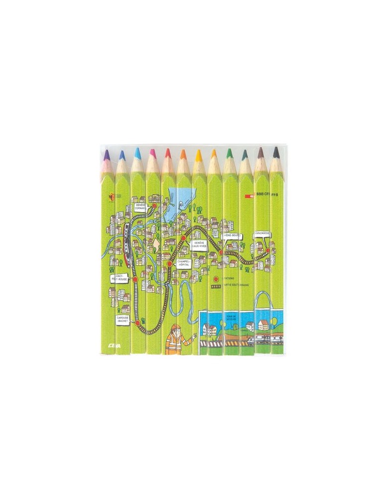 SET QUADRI 12 COUL 8,7 cm