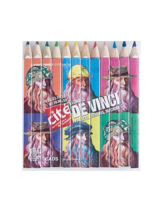 SET QUADRI 12 COUL 8,7 cm