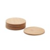 Set de 6 sous-verres personnalisés en bambou - BAYIN Matières : bambou Couleurs : bois cadeau entreprise pas cher