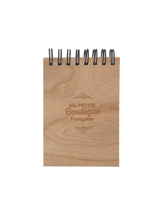 Carnet A7 papier laser bois