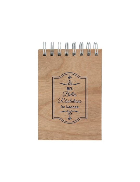 Carnet A7 papier laser bois