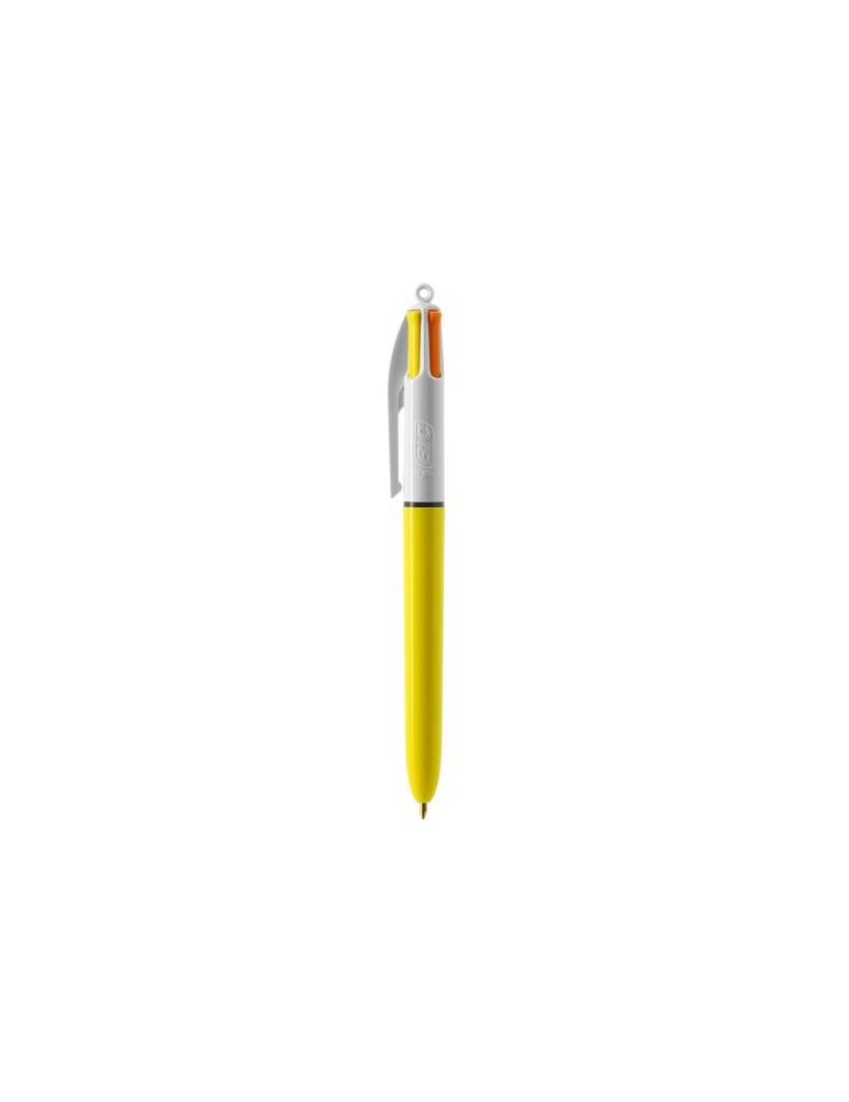 BIC® 4 Couleurs Sun ballpen + Lanyard Matières : plastique Couleurs : blanc goodies publicitaire événementiel