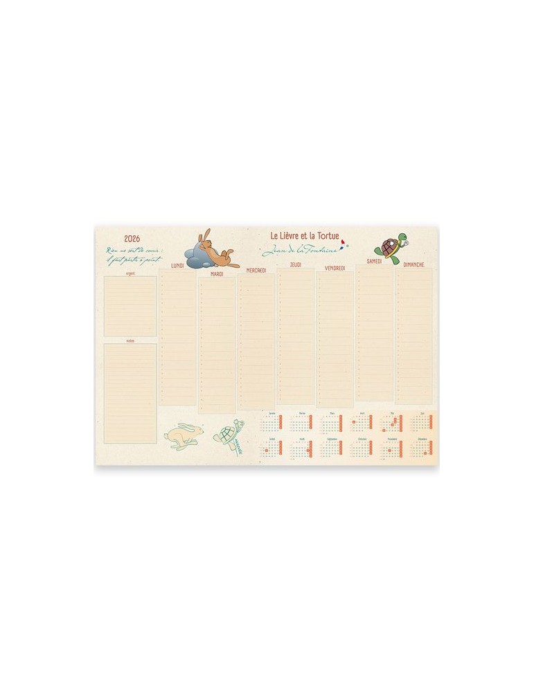 Sous-mains 2026 | Jean de la Fontaine