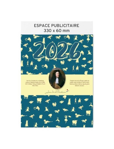 Calendrier feuillets 2026| Jean de la Fontaine