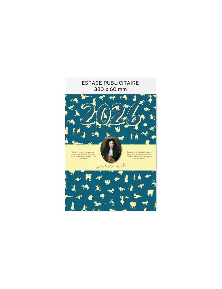 Calendrier feuillets 2026| Jean de la Fontaine