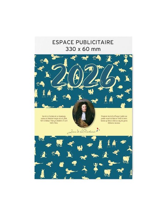 Calendrier feuillets 2026| Jean de la Fontaine