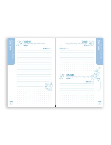 Agendas scolaires 2025-2026 |  Jean de la Fontaine Matières : papier (FSC) objet promo petit budget