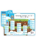 PIXEL ART | Calendrier bancaire découpé 2025 Matières : carton