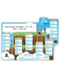 PIXEL ART | Calendrier bancaire découpé 2025 Matières : carton personnalisable avec votre logo