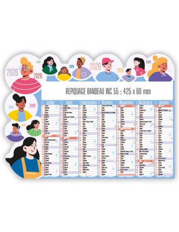 TOGETHER | Calendrier bancaire découpé 2026