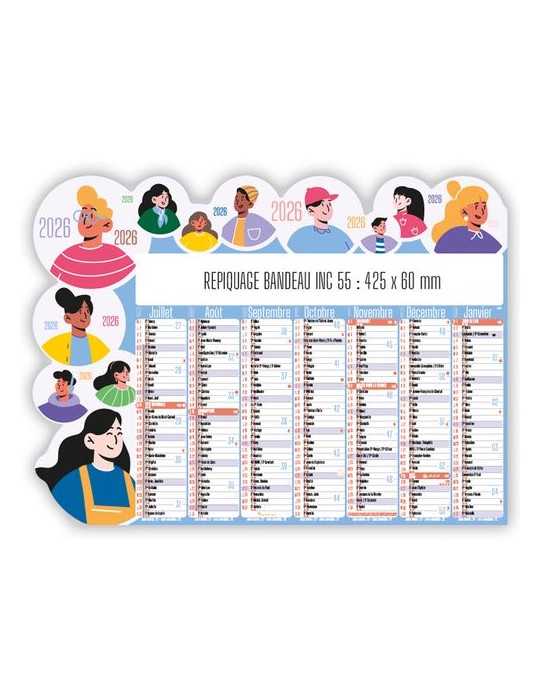 TOGETHER | Calendrier bancaire découpé 2026